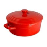 Caçarola Mini 550ml Mondoceram Gourmet 9,5cmx14,5cmx18,5cm Vermelho