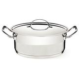 Caçarola Rasa em Aço Inox com Alças e Tampa Professional Tramontina - 16 Cm / 1.4 Lt
