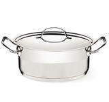 Caçarola Rasa em Aço Inox com Alças e Tampa Professional Tramontina - 24 Cm / 4.7 Lt