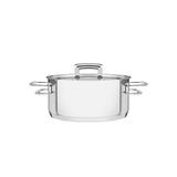 Caçarola rasa inox fundo triplo com tampa 20 cm - Tramontina - Comercial gomes