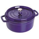Caçarola redonda de ferro fundido staub 24cm azul marinho