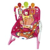 Cadeira Bebê Descanso Vibratória Musical Balanço até 9kg BW046RS - Rosa - Importway