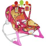 Cadeira Cadeirinha Bebê Descanso Vibratória Musical com Balanço Menina Rosa Importway BW-046 RS