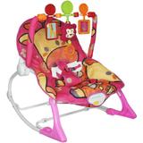 Cadeira Cadeirinha Bebê Descanso Vibratória Musical com Balanço Menina Rosa Importway BW-046 RS