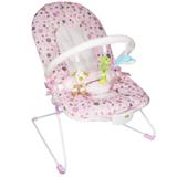 Cadeira Cadeirinha Bebê Descanso Vibratória Musical Menina Macia Rosa Importway BW-045 RS
