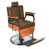 Cadeira de Barbeiro Barber Wood - Pé Cromado - Tera móveis