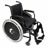 Cadeira de Rodas Alumínio AVD Ortobras Dobrável em X preto 40cm