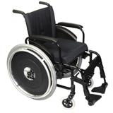 Cadeira de Rodas Alumínio AVD Ortobras Dobrável em X Tamanho: 44cm - Cor: Preto