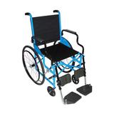 Cadeira de Rodas Leblon Pneu Inflável Azul 44 cm - CARONE