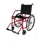 Cadeira de Rodas Leblon Pneu Maciço Vinho 44 cm - CARONE