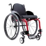 Cadeira de Rodas Monobloco M3 Premium Ortobras Alumínio Peso Leve com Encosto Rígido Hummel vermelho 40cm