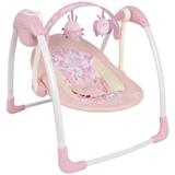 Cadeira Descanso Musical Automática Rosa Animais até 11kg Mastela