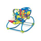 Cadeira Descanso Musical Vibratória Rocker Selva Mastela Azul 18kg