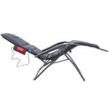 Cadeira Espreguiçadeira Massageadora 10 Motores Bivolt - Reclinável 21 posições - preto - Bivolt - Tsuyoi