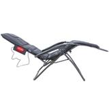 Cadeira Espreguiçadeira Massageadora 10 Motores Bivolt - Reclinável 21 posições - preto - Bivolt - Tsuyoi