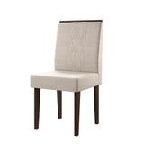 Cadeira Estofada Para Sala de Jantar Álamo / Champagne Cretta - Lukaliam moveis