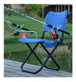 Cadeira para Pesca Completa com Suporte de Varas Porta Isca e Lata - Gear