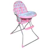 Cadeirão Alimentação Bebê Dobrável Cor Rosa Importway BW47RS