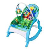 Cadeirinha de Descanso com Bandeja de Alimentação Vibração e Musical Azul Color Baby