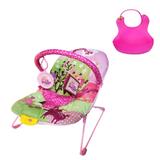 cadeirinha musical vibratória descanso para o bebê rosa menina - Color baby