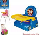 Cadeirinha Papinha Azul Portátil com bandeja ajustável e removível - Magic Toys Oferta - Magictoys