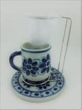 Café com caneca e descanso - Porcelana Monte Siao - Porcelana monte sião