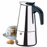 Cafeteira Expresso Italiana 4 Cafés Xícaras Aço Inox - Ke home