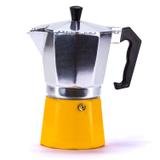 Cafeteira Italiana Aluminio 6 xícaras ou 300ml Amarela WECK
