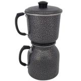Cafeteira Italiana de Alumínio 1,5 Litros - Preto - Om