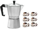 Cafeteira Moca Bule Italiana Alumínio 6 Xícaras Com Válvula Segurança - Coffee