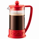 Cafeteira Prensa Francesa Bodum Para Chá e Café - Vermelha Modelo Brazil 350ml - BD-10948-01
