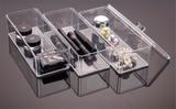 Caixa Acrilica Tripla com Tampa - Organizador 108 - Makesterapia store