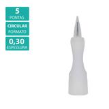Caixa Agulha Flox 5 Pontas Circular Tulipa com 25 Unidades