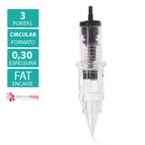 Caixa Agulha Mag Easy click 3 Pontas Fat com 15 Unidades