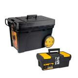 Caixa contractor carrinho baú + caixa organizadora 13" Stanley