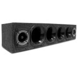 Caixa Corneteira Corneta Curta 720W RMS 4 Drivers 2 Super Tweeters Carpete Grafite - R-acoustic