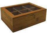 Caixa de Chá de Bambu Haus 57717/207 - com 6 Divisórias