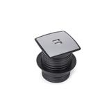 Caixa de mesa cinza com 2 usb 5v 2.1a - Qtmov