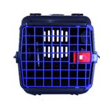 Caixa De Transporte Alça Cachorro Gatos PRETA/PORTA AZUL N3 - Rb