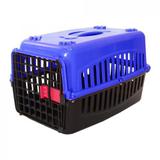 Caixa De Transporte Alça Porta Gatos Coelhos AZUL/PRETA N2 - Rb