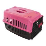 Caixa De Transporte Alça Porta Gatos Coelhos ROSA/PRETA N1 - Rb