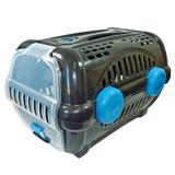 Caixa de Transporte Para Cachorro - Furacão Pet - Luxo - Tamanho 1 - Black com Azul