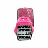Caixa De Transporte Para Cães M + Sanitário Lavável Rosa - R2s