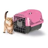 Caixa de transporte para gatos evolution n 1 rosa (10193) - pet injet