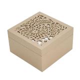 Caixa Decorativa Winter Boho Flower Cut 17 cm x 17 cm - Home Style