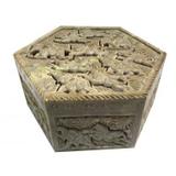 Caixa em pedra cinza claro 20cm x 20cm x 9cm - Btc decor