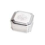 Caixa England Porta Jóias 13cm De Latão Prateada R3498 Wolff