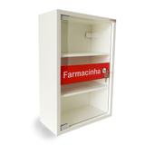 Caixa Farmacinha Porta de Vidro e Chave, Farmacia, Remédio - Pratmax