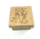 Caixa Noivinhos 7x7x5 Mdf - Lembrança Casamento - Kit Com 10 - Atelie arte coisas