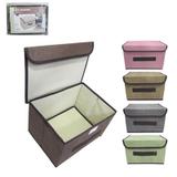 Caixa organizador de pvc / tnt dobravel multiuso colors com alca 26,8x19,5x14,5cm - Melhores ofertas.net